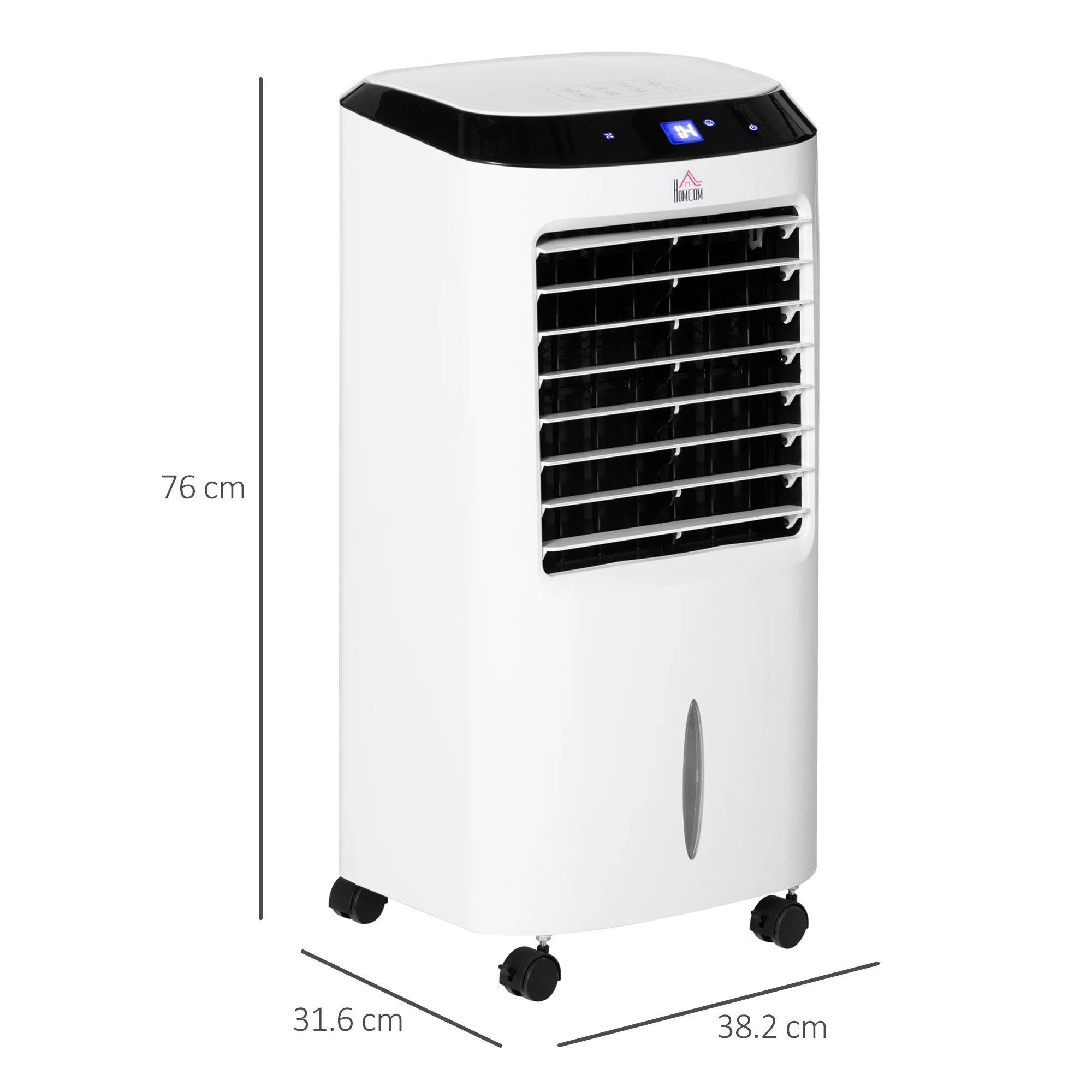 Portable Air Cooler with Ice Cooling & Humidifier – 3 Speed Fan with Remote Control