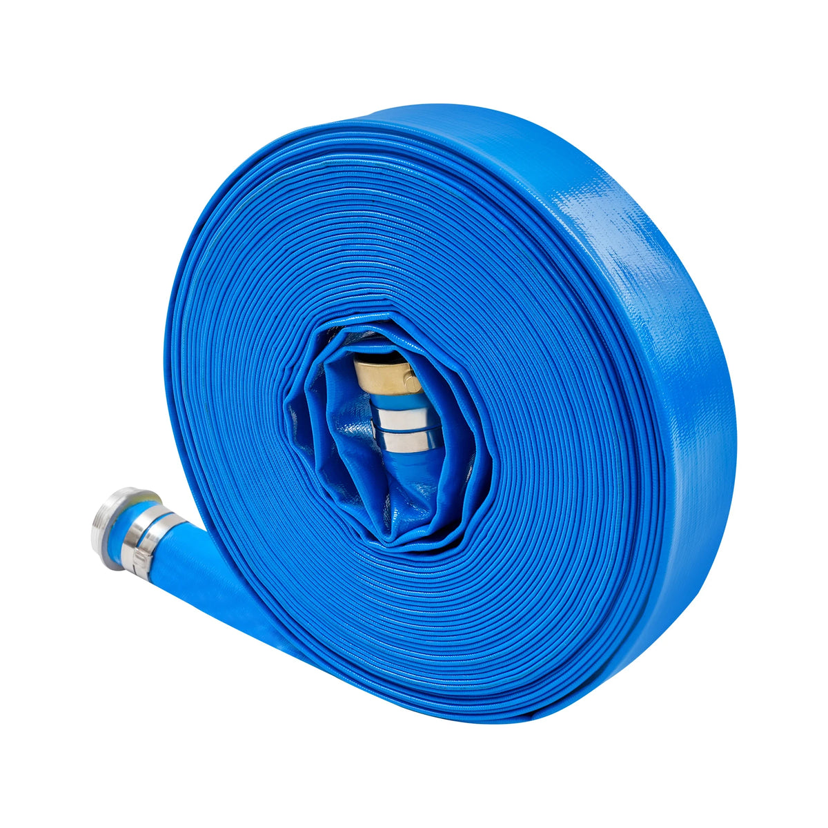30.48m/100ft Lay Flat Water Discharge Hose, Water Pump Drain Hose for Agricultural Irrigation, Landscaping