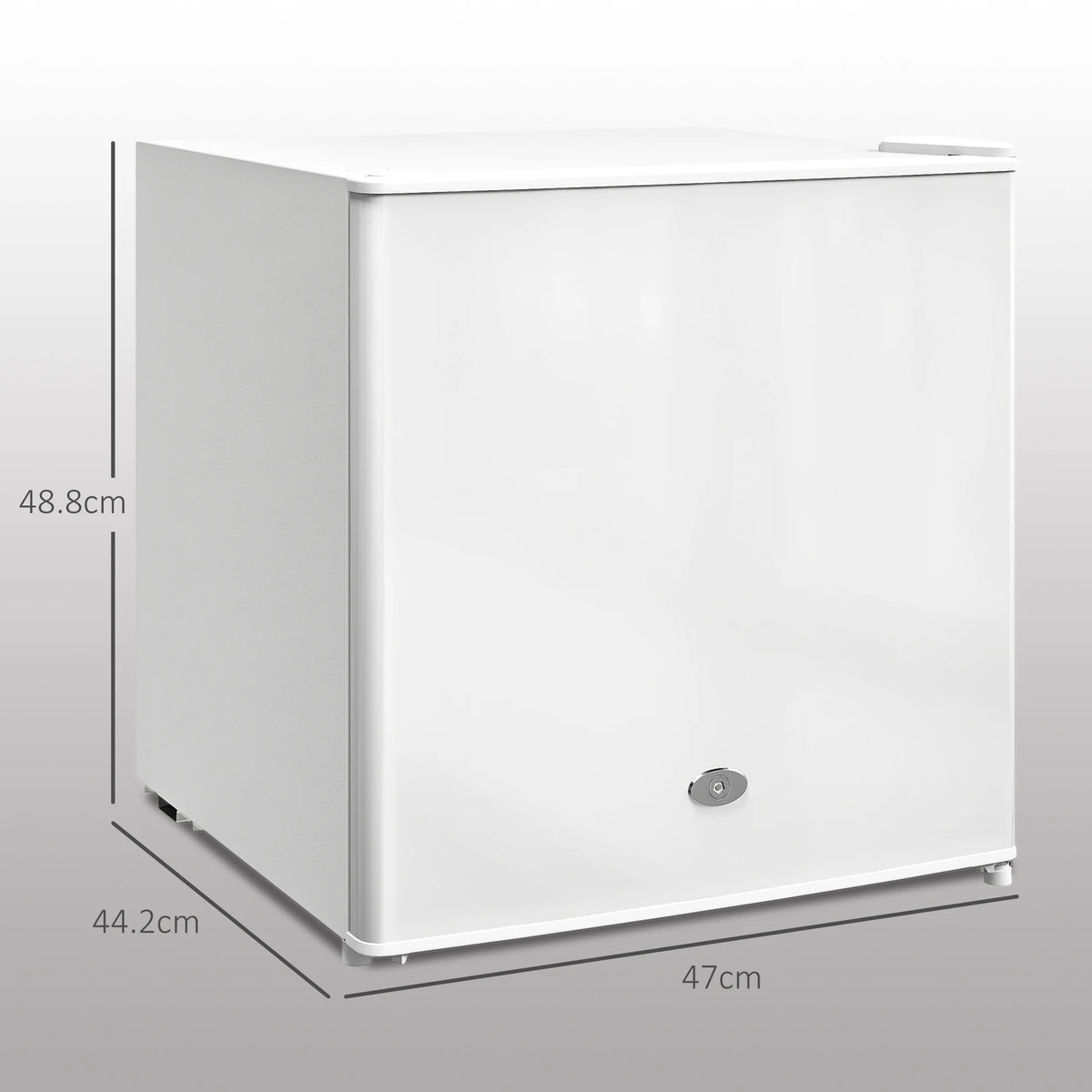 35L Mini Freezer with Lockable Door and Adjustable Temperature, White
