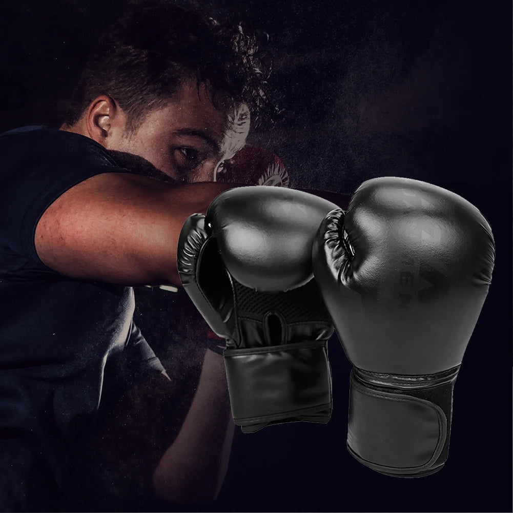 Boxing Training Gloves PU Leather Breathable Sparring Gloves 6OZ 10OZ for Muay Thai Martial Arts