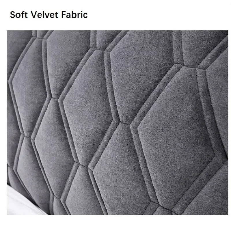 All-Inclusive Velvet Headboard Cover Super Soft Smooth Quilted Head Cover Thicken Solid Color Bed Back Dust Protector Cover