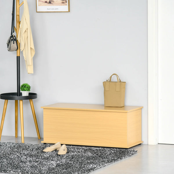 Storage Chest With Lid, 113L Storage Box, Burlywood