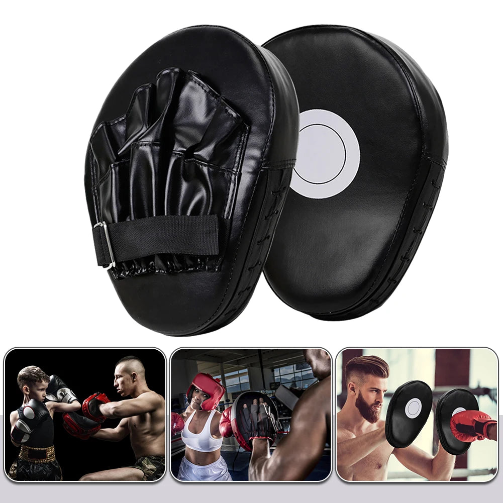 Curved Boxing Hand Target PU Leather Breathable Punching Mitts for Martial Arts Muay Thai Kickboxing Training