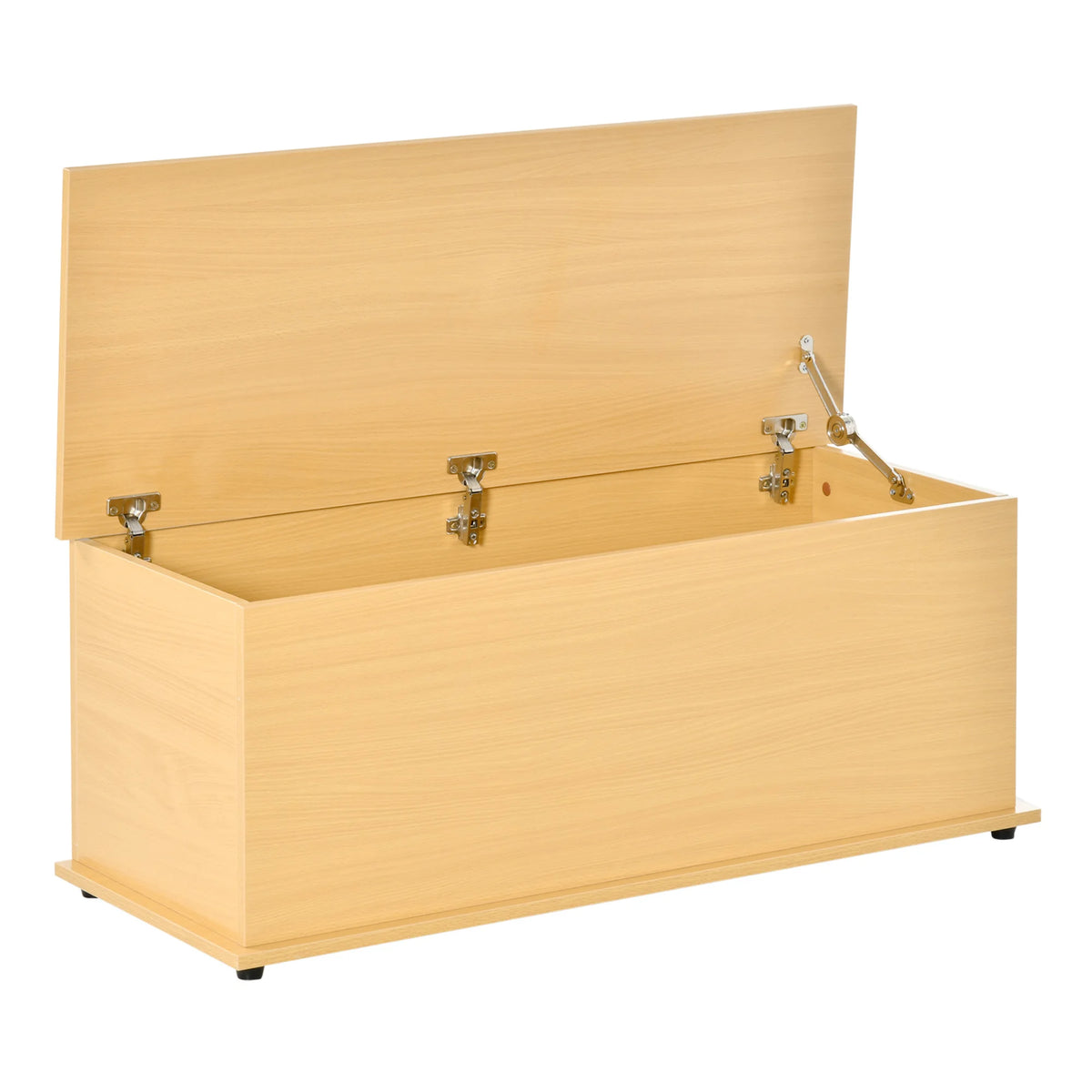 Storage Chest With Lid, 113L Storage Box, Burlywood