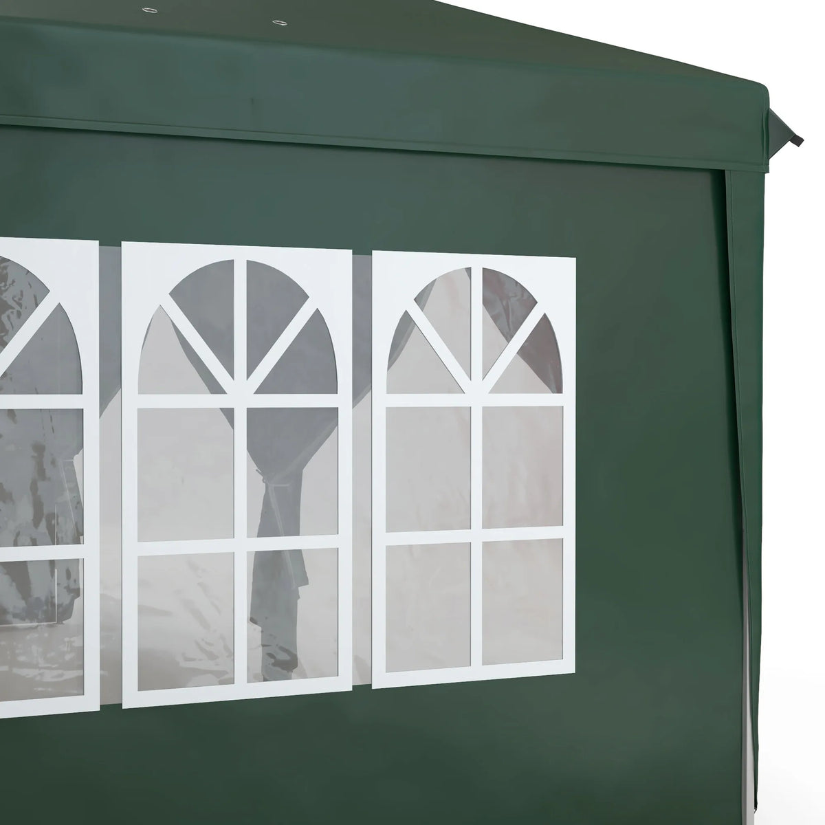 Pop Up Gazebo 3x6m with 6 Removable Sides and Windows Powder Coated Steel 12 Drainage Holes and Carry Bag
