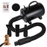 lucn 3000W Pet Hair Dryer Adjustable Speed 3 Nozzles Flexible Hose for Dog Grooming Car Blower