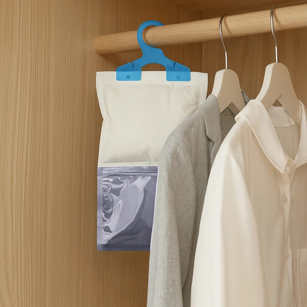 Hanging Scented Dehumidifier Bags for Wardrobes, 6 Pack