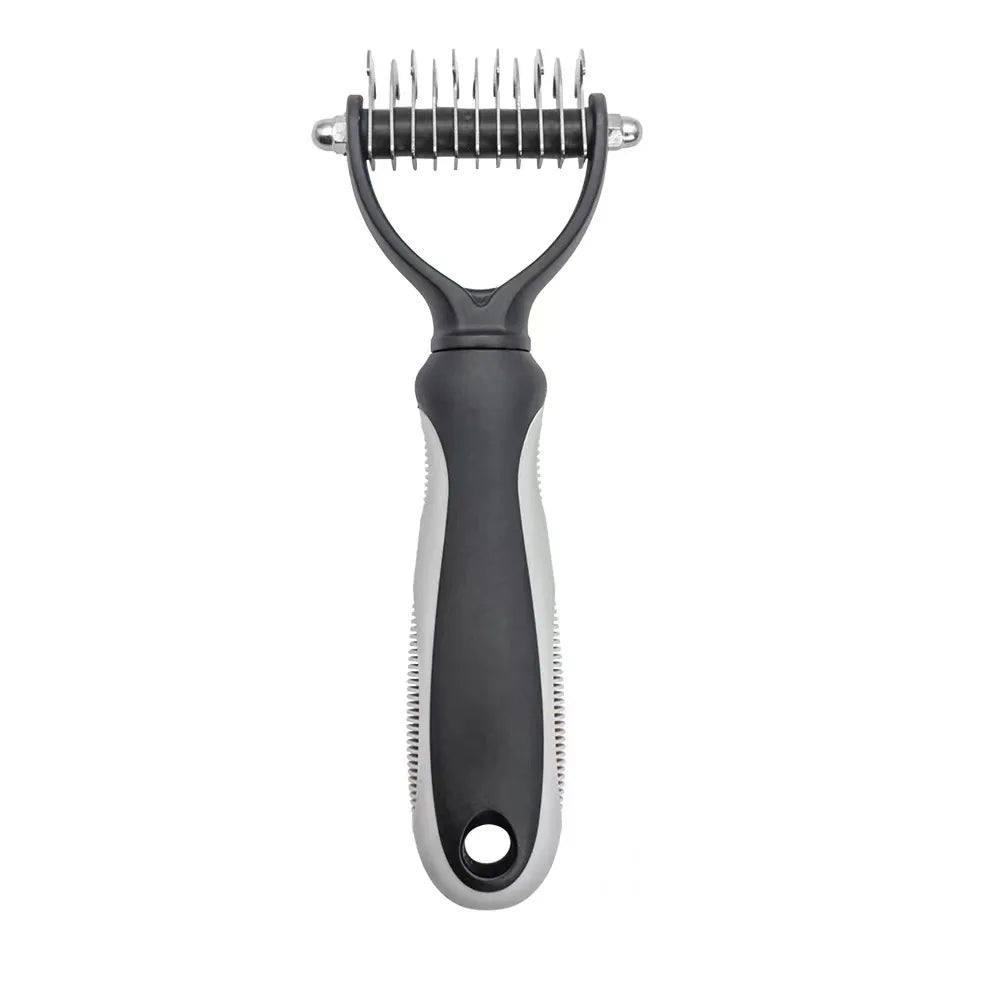 Professional Pet Deshedding Brush | Stainless Steel Fur & Knot Cutter for Dogs & Cats