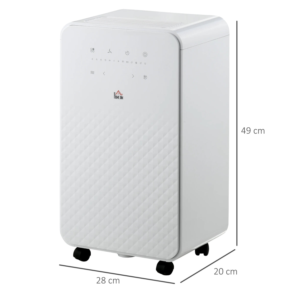 10L/Day Dehumidifier with Air Filter, 2L Tank and 24H Timer, White