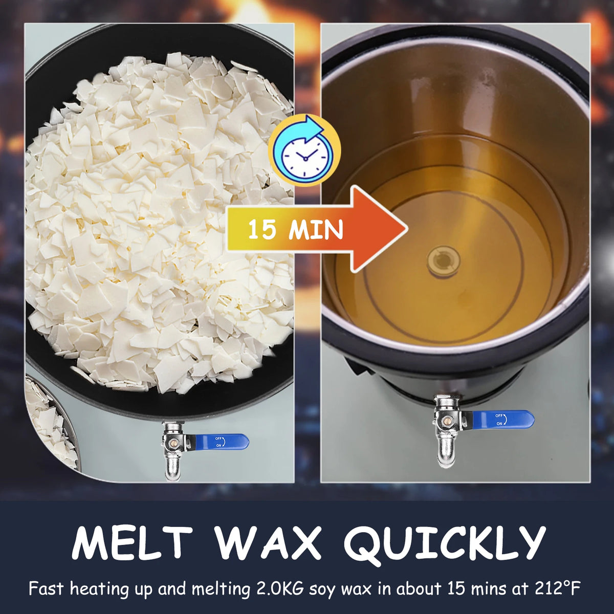 6L Electric Wax Melting Pot with Pouring Spout for Candle and Soap Making
