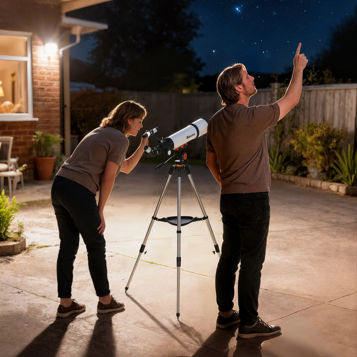 Astronomy Telescope for Adults and Beginners, 80 mm Aperture, 500 mm Portable Refractor Telescope
