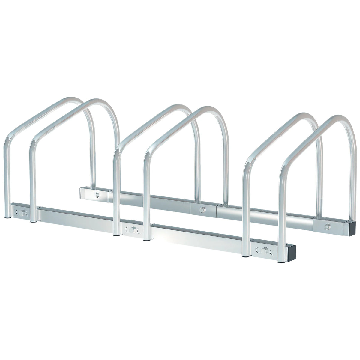 Bike Parking Rack for 3 Bikes, Floor Standing Steel Cycle Stand, Black