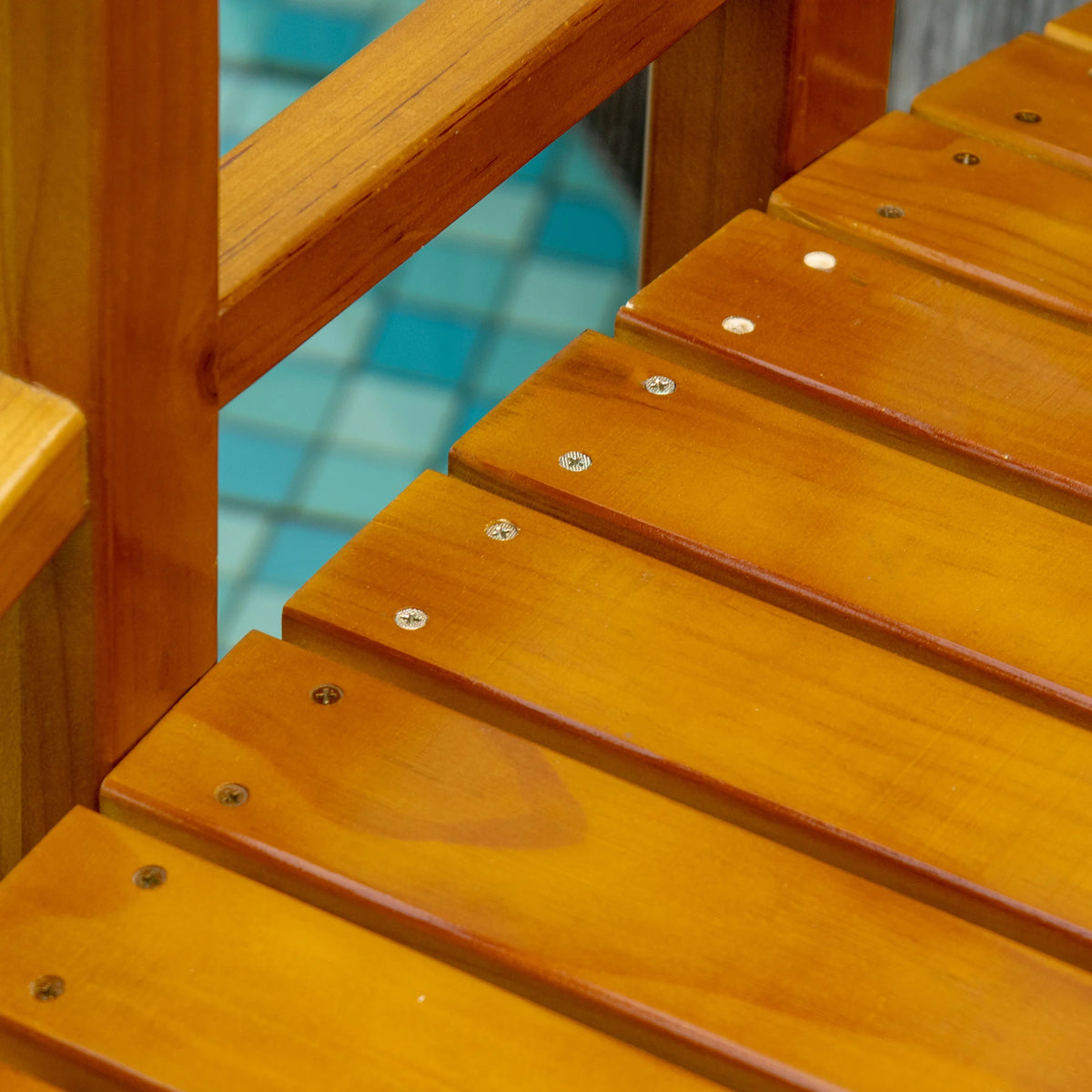Garden Bridge with Safety Railings for Pond Creek Stream, Brown