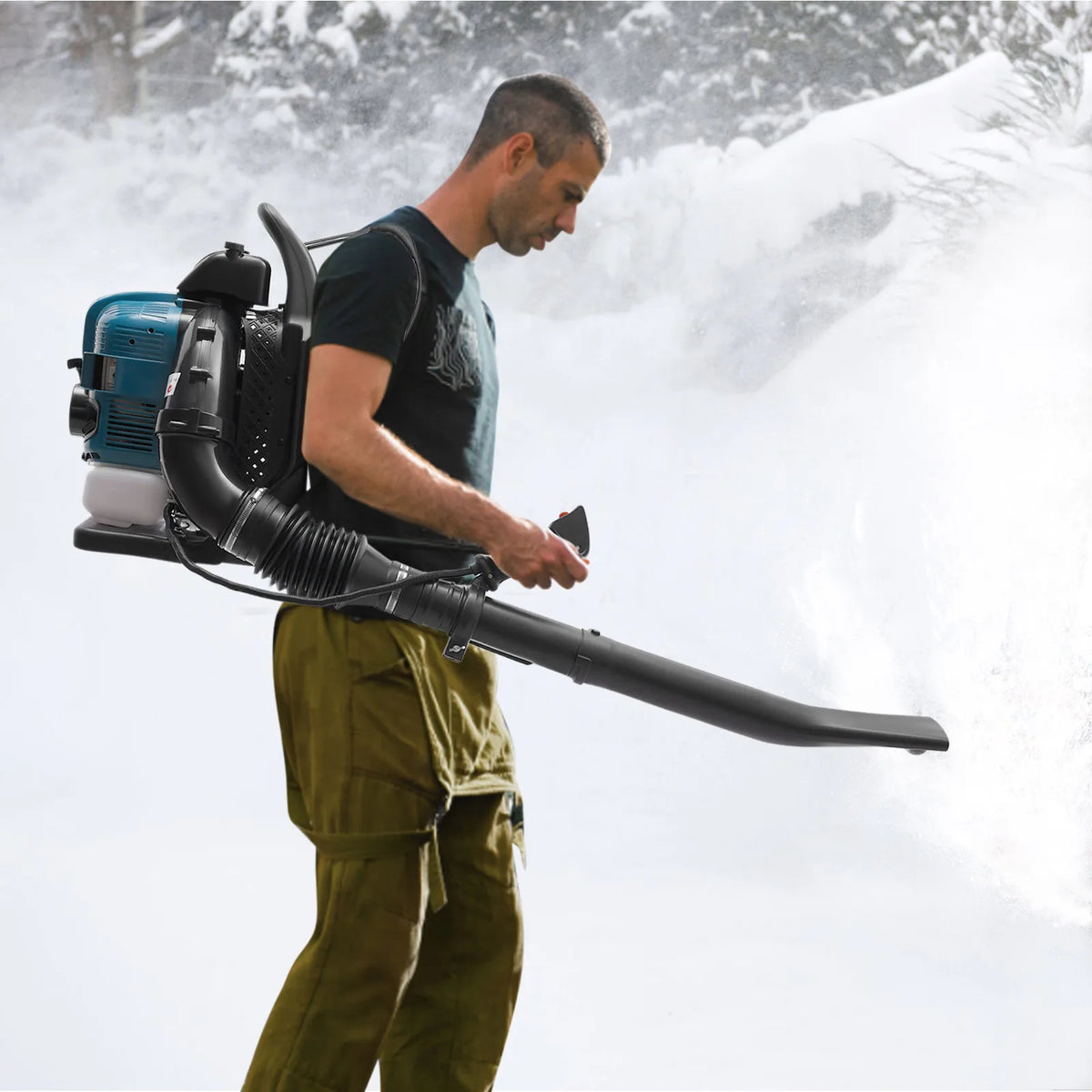 75.6cc 4-Stroke Backpack Leaf Blower, 2.6kW, 1.9L Tank