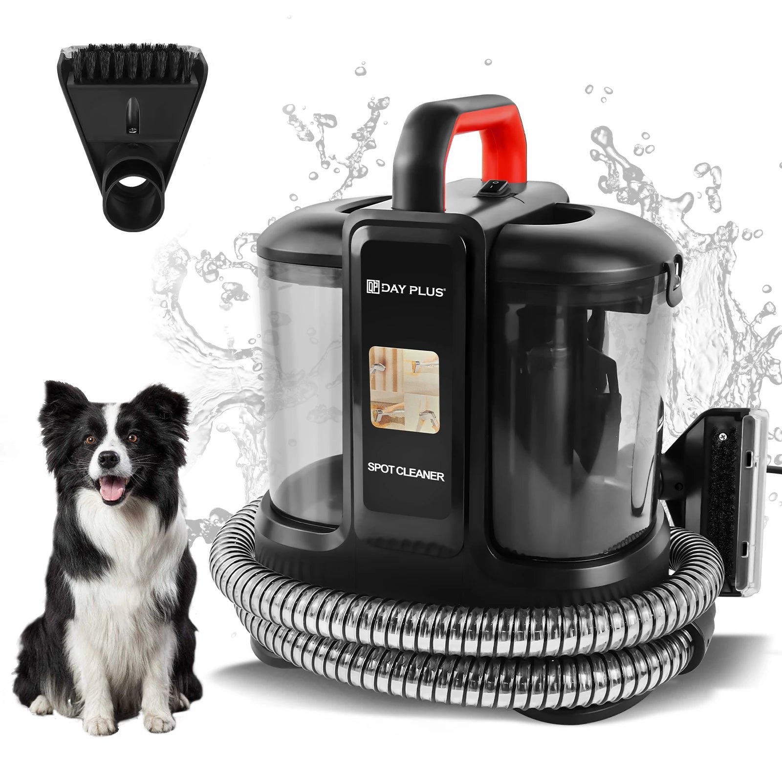 Portable Spot Cleaner Machine 400W Carpet Upholstery Sofa Car Seat Pet Stain Cleaner with Dual Water Tank