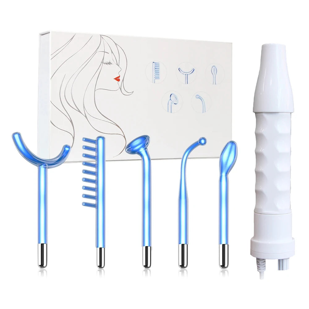 5 in 1 High Frequency Wand Facial Skin Tightening Acne Treatment Device