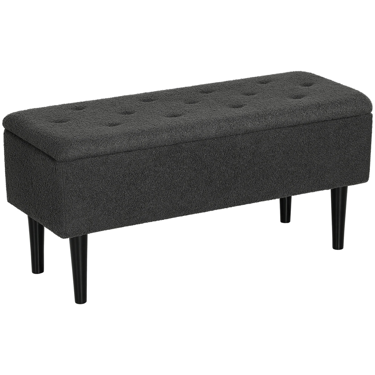 15in Ottoman Storage Box with 47L Storage Capacity