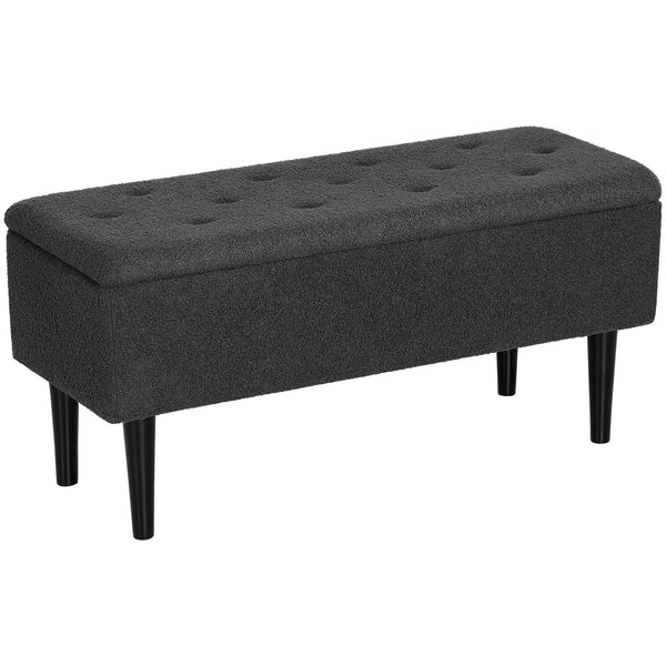 15in Ottoman Storage Box with 47L Storage Capacity