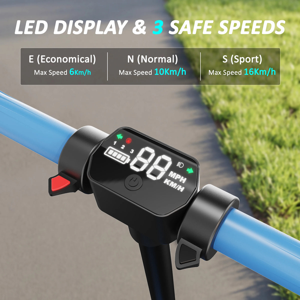 Kids Foldable Electric Scooter with 130W Brushless Motor, 3 Speed Modes and 6.5 Inch Solid Tyres