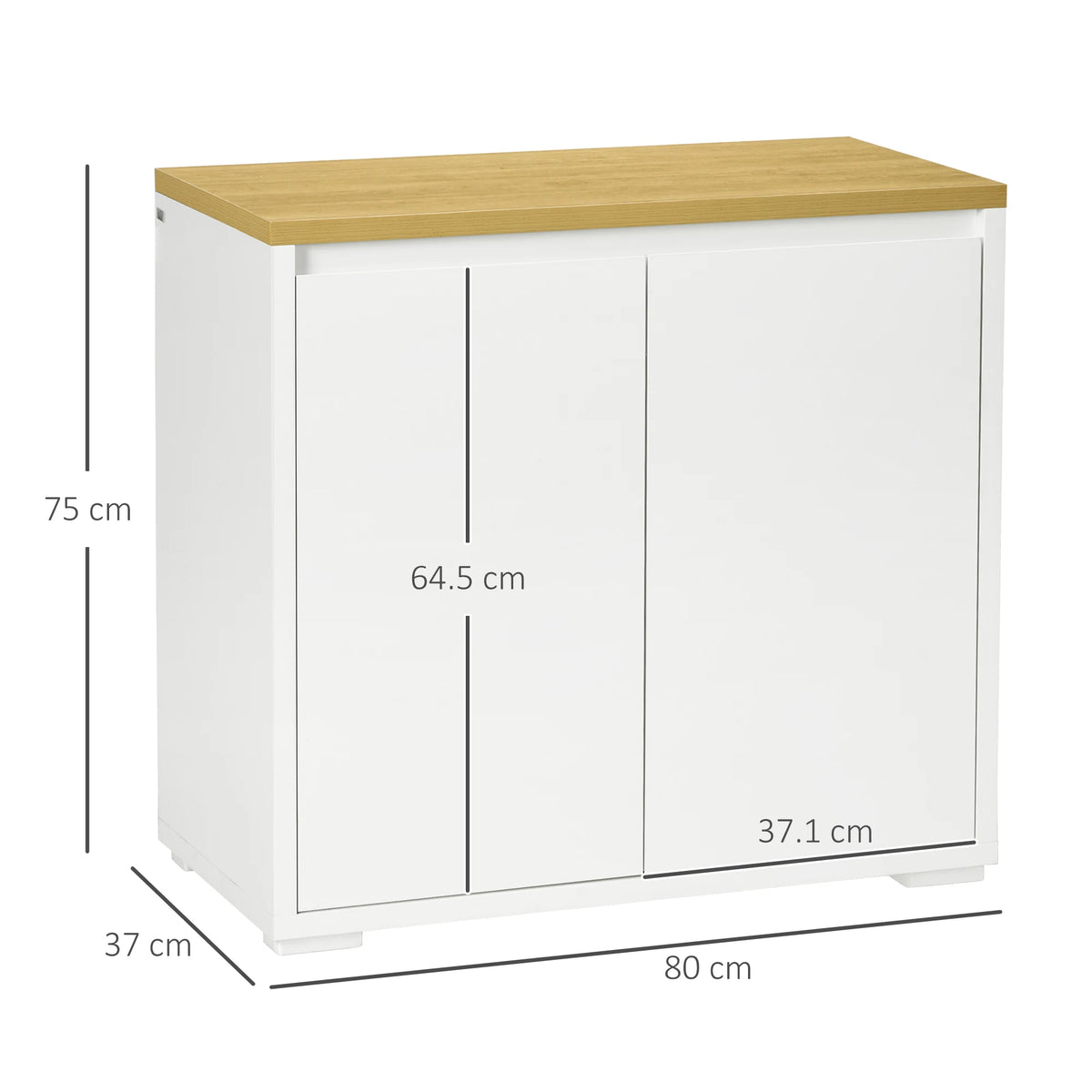 Sideboard Living Room Cabinet with Double Doors and Adjustable Shelf