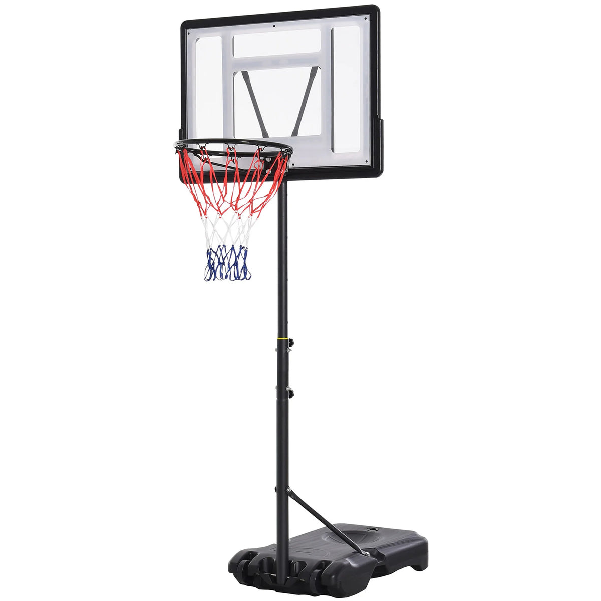 Height Adjustable Basketball Hoop, Freestanding with Fillable Base and Wheels