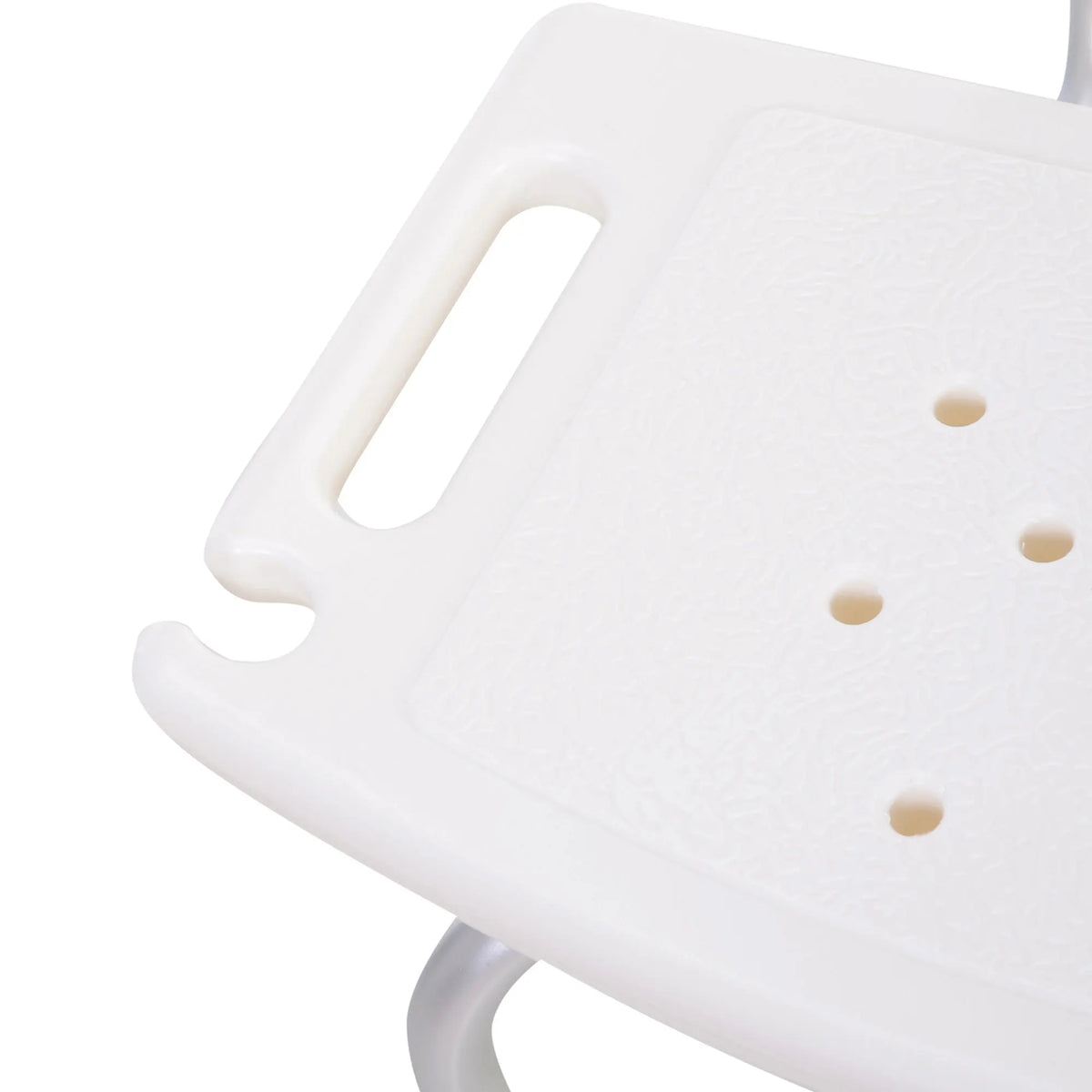Bath Chair Shower Seat, Adjustable Bathroom Safety Aid for Elderly, Cream White