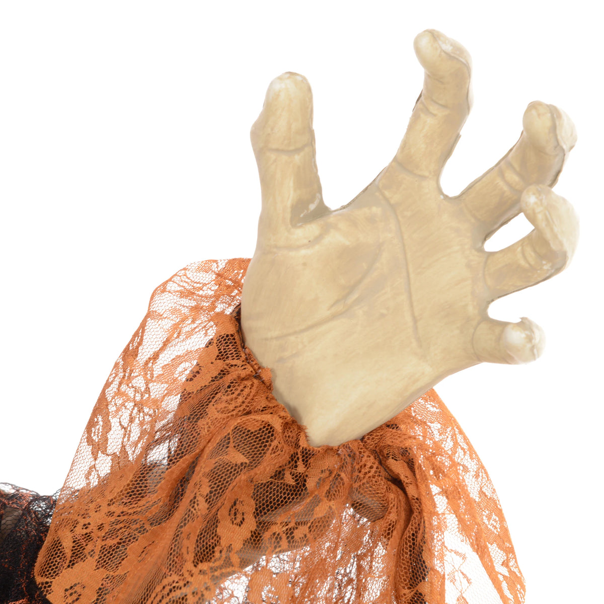Bendable arms on an animated Halloween witch