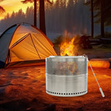 Portable Folding Fire Pit Outdoor Stainless Steel Smokeless Firepit for Camping Backyard Garden