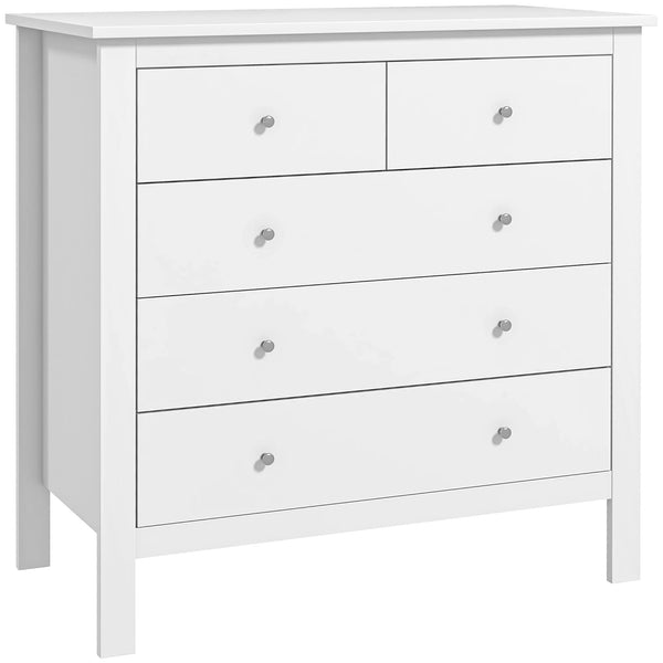Modern Chest of Drawers, 5 Drawer Unit Storage Chest for Bedroom
