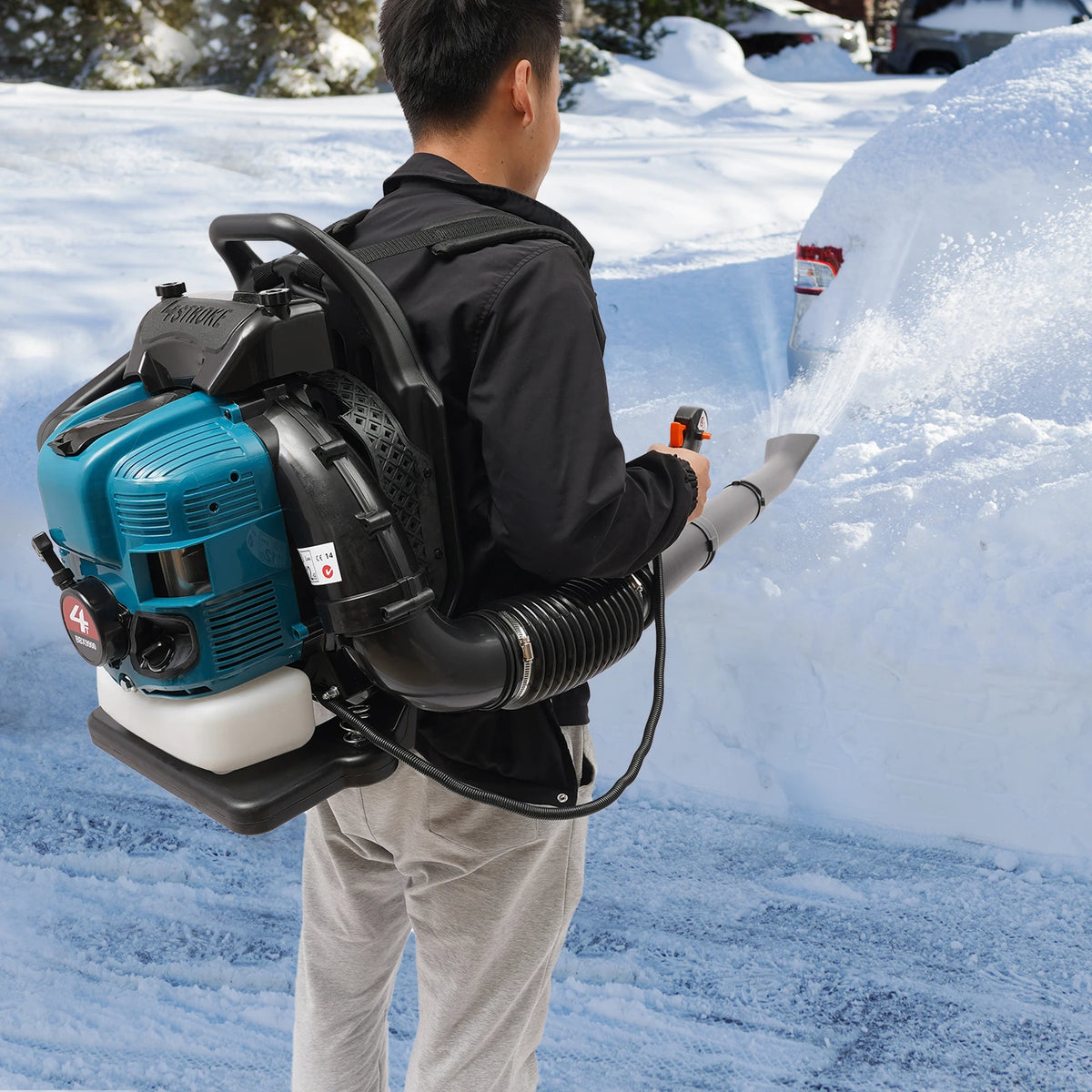 75.6cc 4-Stroke Backpack Leaf Blower, 2.6kW, 1.9L Tank