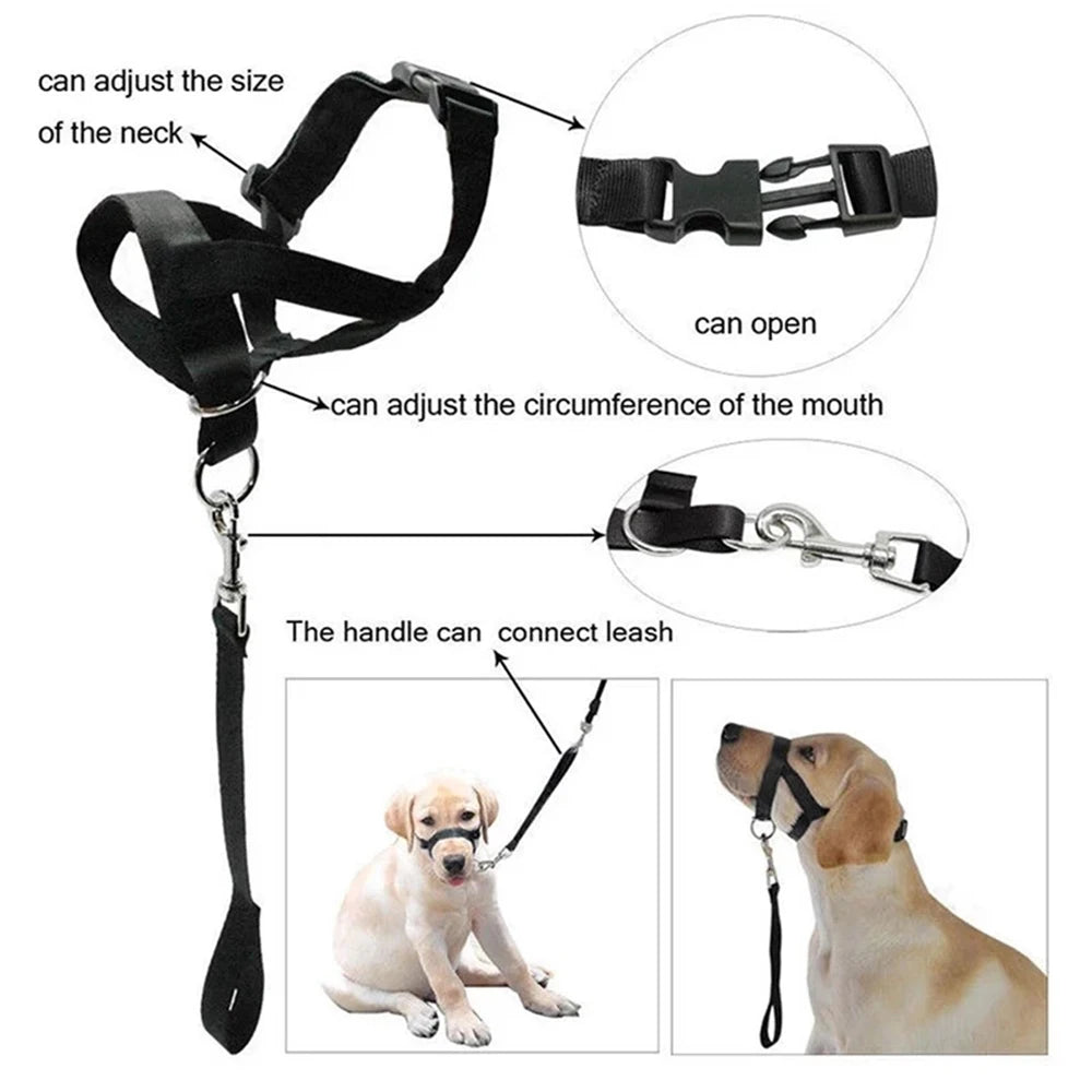 Dog Halter Head Collar Halti Training Gentle Leader Nylon S-XXL Adjustable for All Dog Sizes