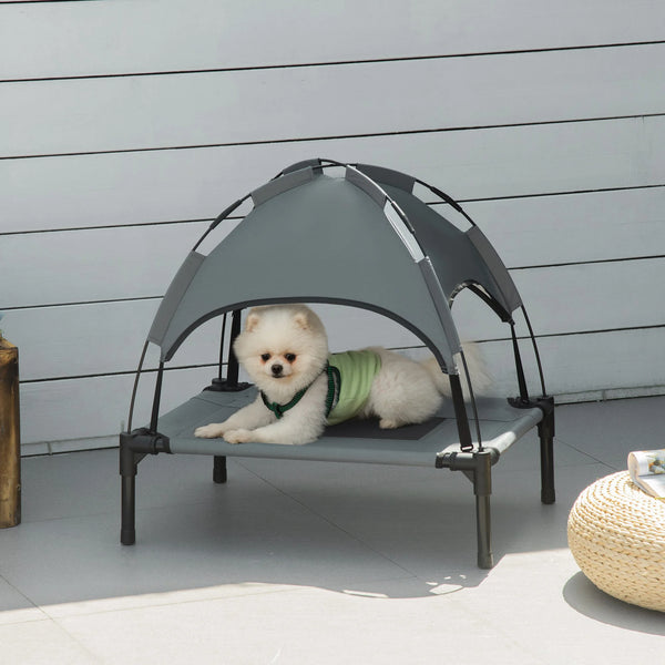 Elevated Pet Bed with Canopy and Travel Bag for Small Dogs, 61cm