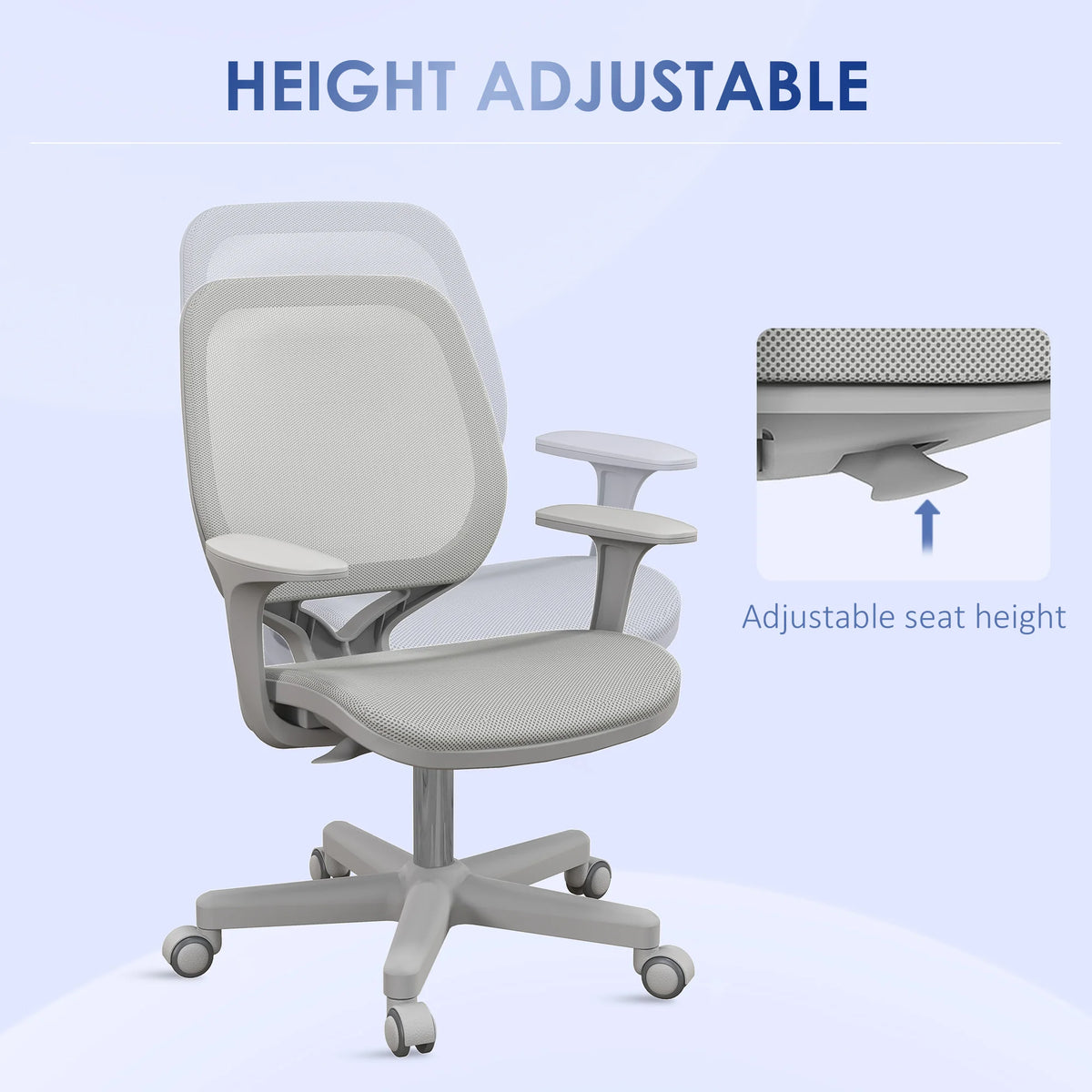 Office Chair, 360 Degree Swivel Desk Chair with Security Wheels