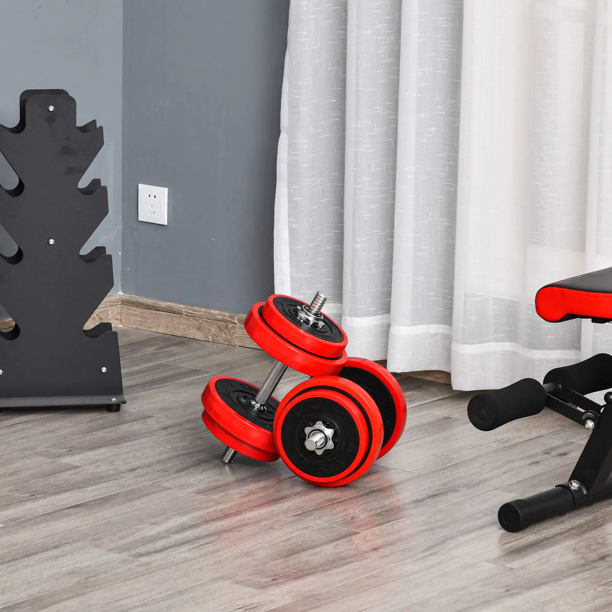 20kg 2-in-1 Adjustable Dumbbell & Barbell Set