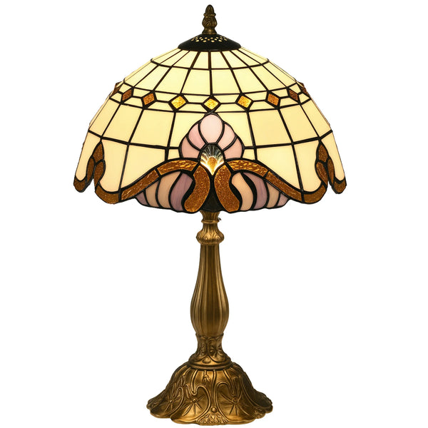 Handmade Stained Glass Table Lamp, Multi-Coloured Bedside Lamp