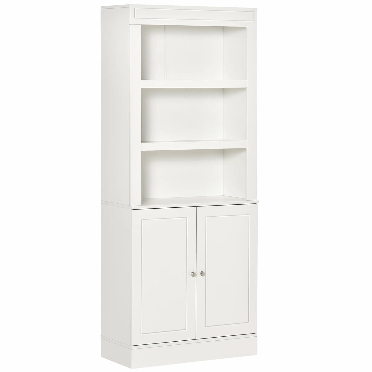 Modern Kitchen Cupboard, Storage Cabinet with Adjustable Shelves, White