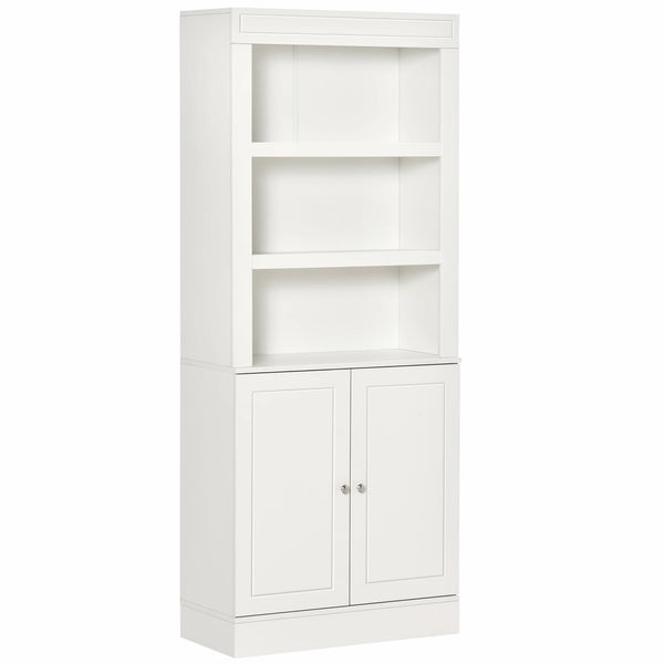 Modern Kitchen Cupboard, Storage Cabinet with Adjustable Shelves, White