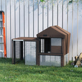 Rabbit Hutch Cover Water-Resistant Polyester PVC Protector with Ventilation Holes and Zipped Door for Guinea Pig Cage