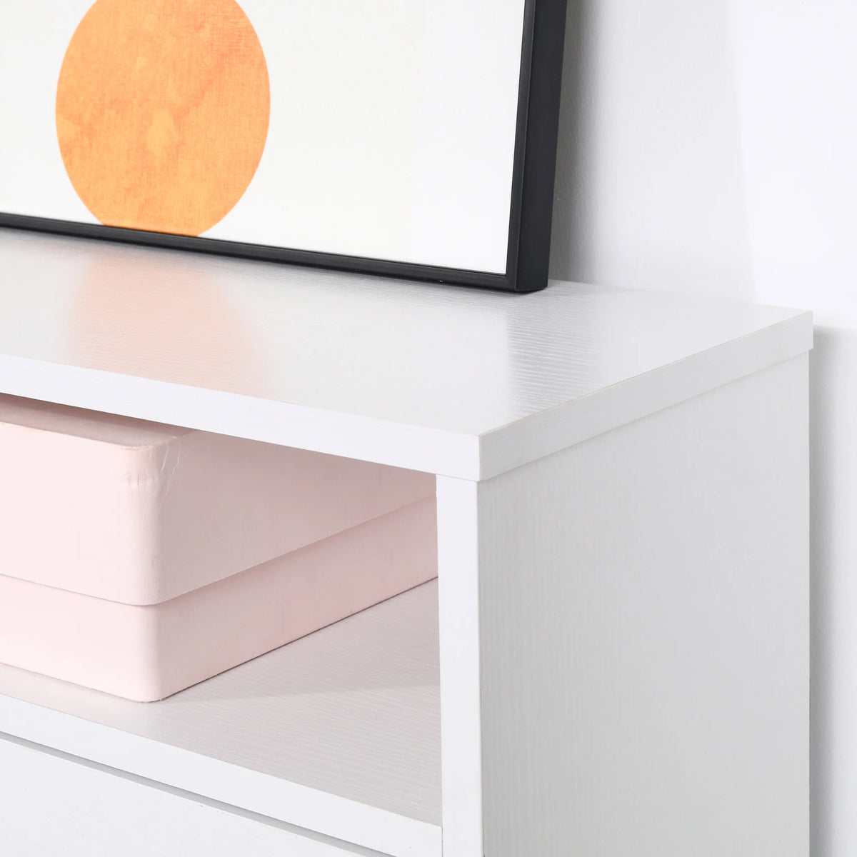 Shoe Cabinet with 3 Flip-Down Drawers and Top Shelf, Holds 18 Pairs, White