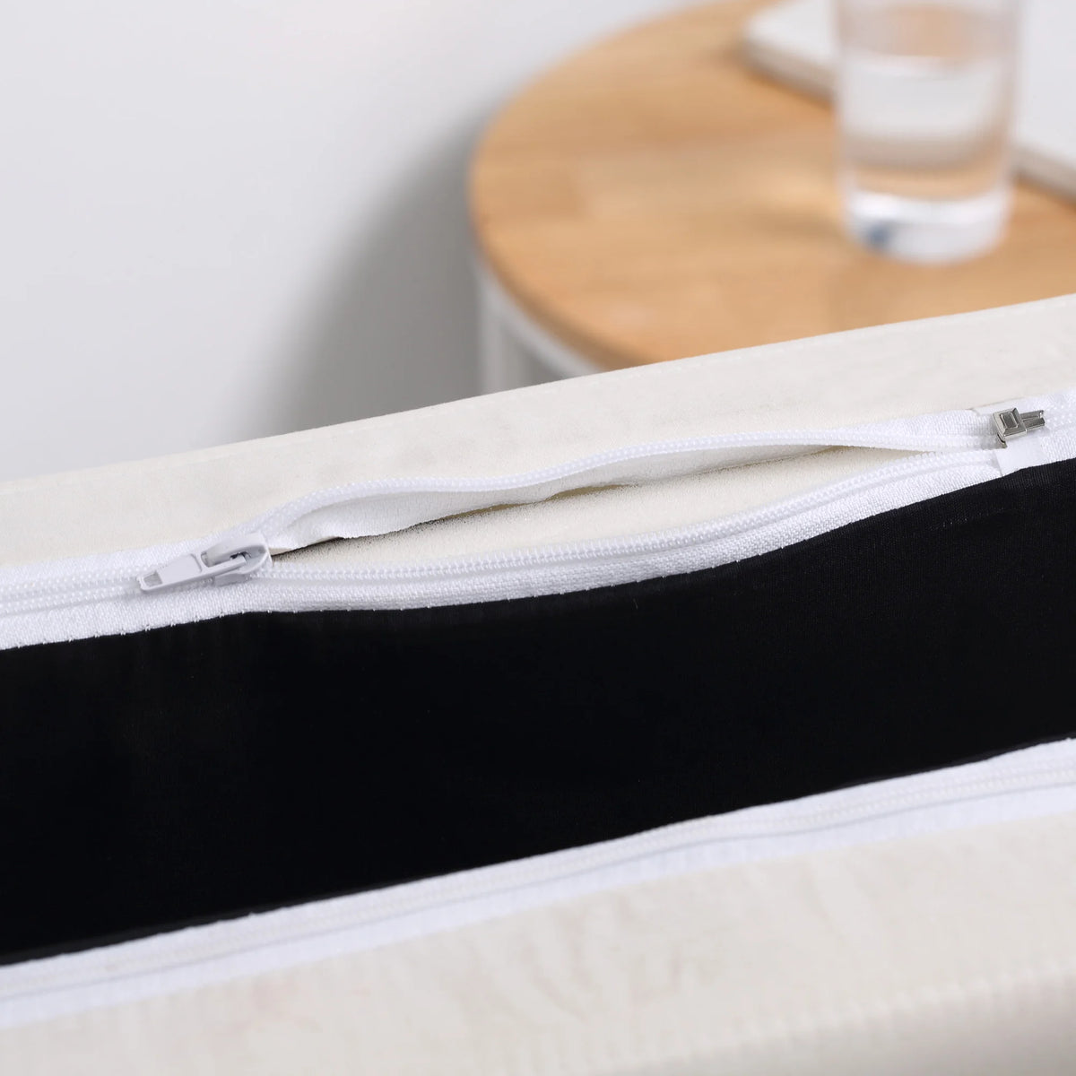 Folding Guest Bed with 8cm Mattress and Adjustable Backrest, Single 190 x 76 cm, on Wheels