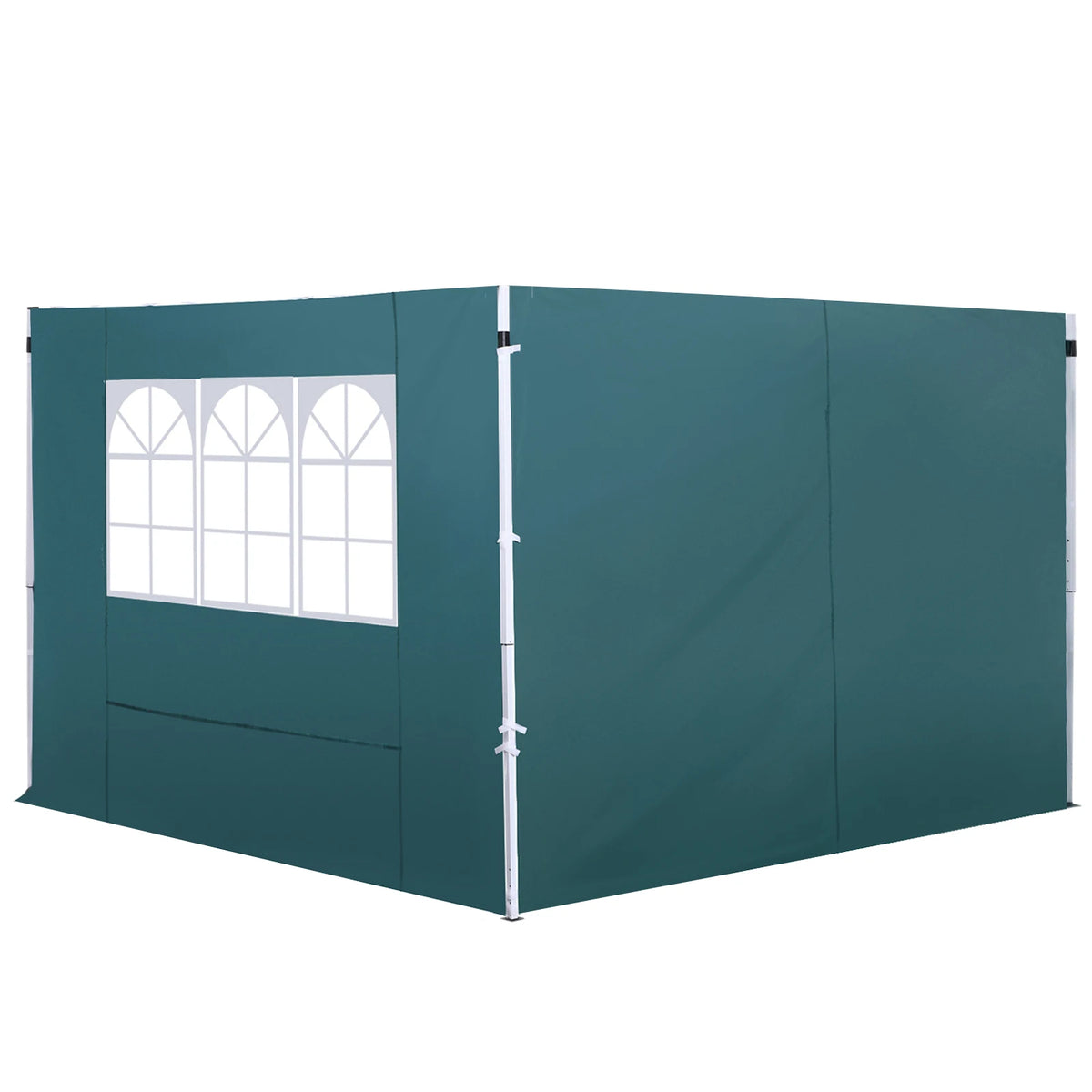 Gazebo Replacement Side Wall Panels Set of 2 with Window 3x2m Velcro Fixing PE Coated 210D Oxford Blue