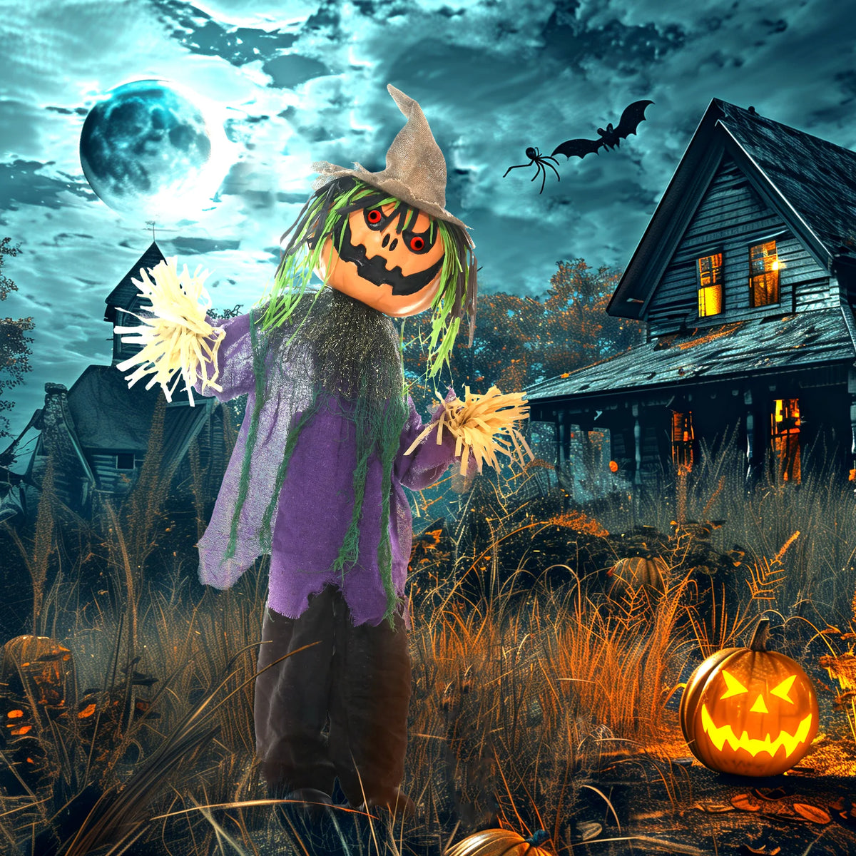 Pumpkin Halloween Animatronic Prop for Indoor & Outdoor Use
