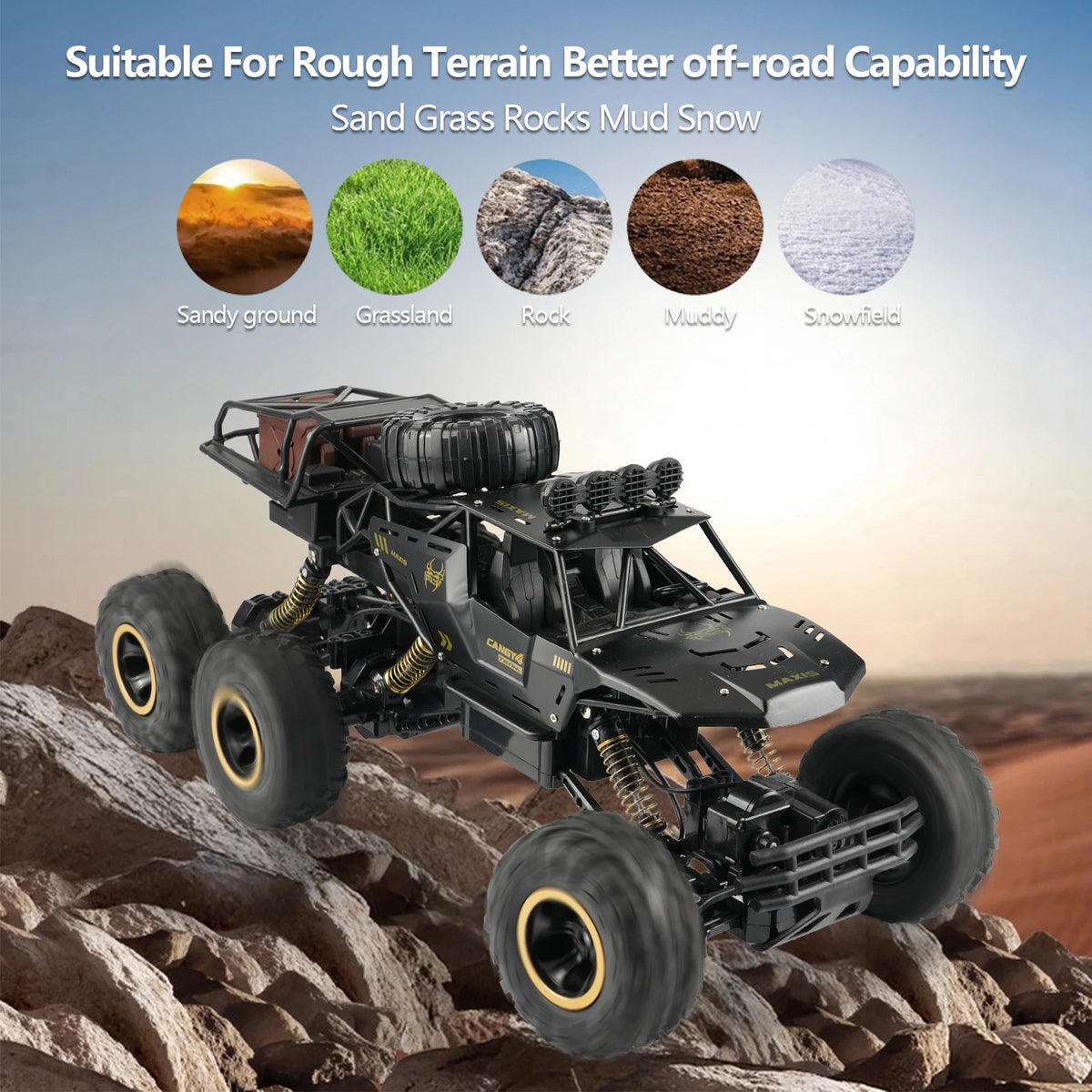1:12 Scale 4WD RC Car 2.4G Remote Control Buggy 4x4 Off-Road Truck with Metal and ABS Construction for Kids and Adults