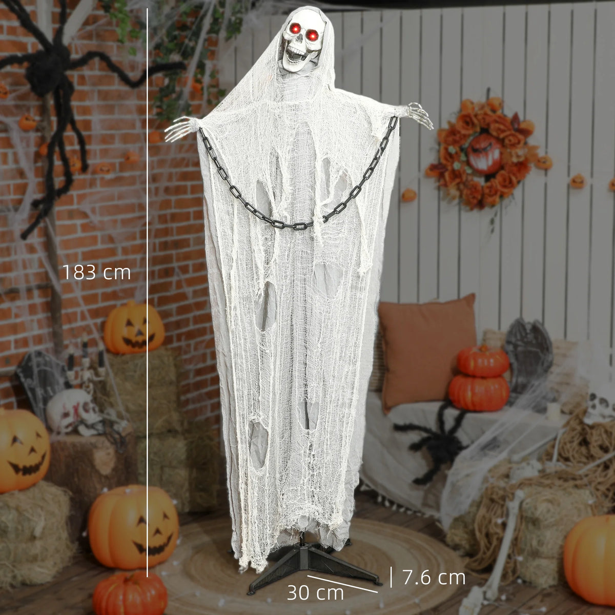 183cm Life-Size Standing Halloween Prop with Bendable Arms