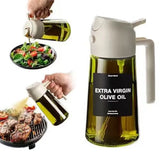 2-in-1 Glass Olive Oil Sprayer & Dispenser | 470ML Borosilicate Spray Bottle for Cooking