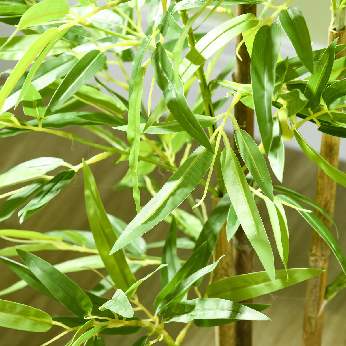 Artificial Bamboo Tree with Pot, 120 cm Faux Plant with Bendable Branches
