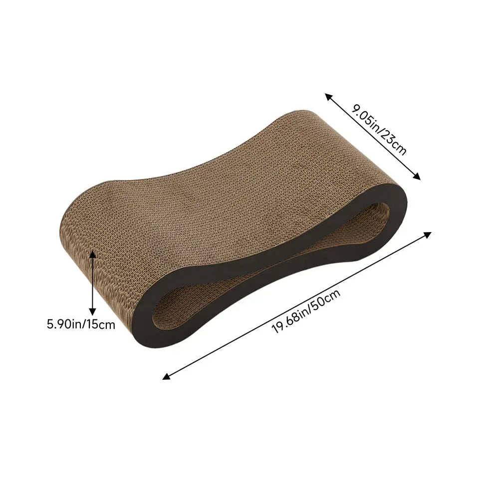 Figure 8 Cat Scratching Board Large High Density Corrugated Paper Scratcher Bed Mat and Nest Black