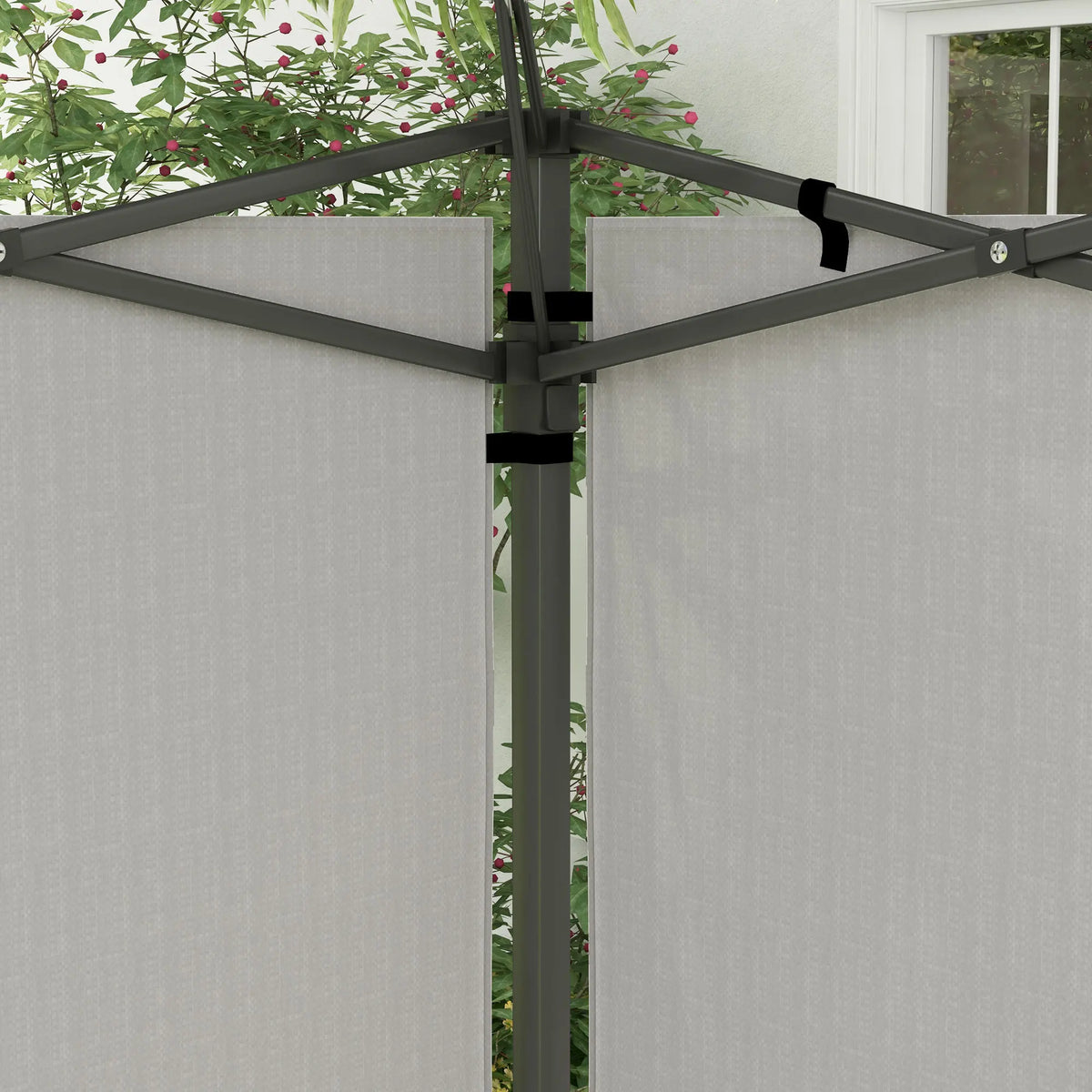 Gazebo Side Panels with Window for 3 x 3m and 3 x 6m Gazebos, Pack of 2, White