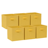 6 Pack Foldable Storage Cubes Fabric Storage Bins 30x30cm Wardrobe Organiser Boxes