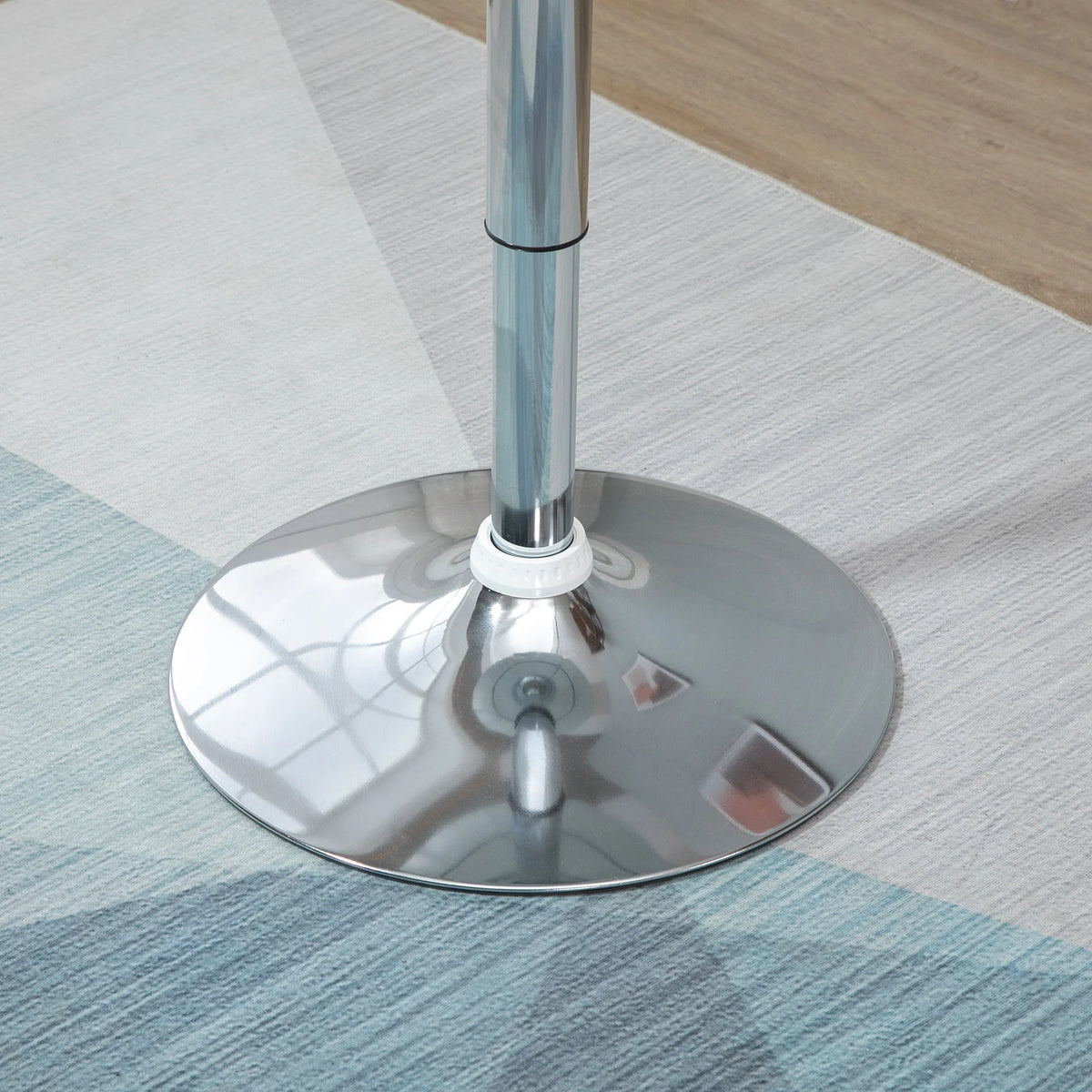 Painted Top Bistro Pub Table, Adjustable Swivel Counter Table, White